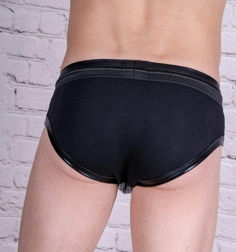 Modus Vivendi Modus Vivendi Brief Military Leather-Look Stretchy Briefs Black 08511 44A