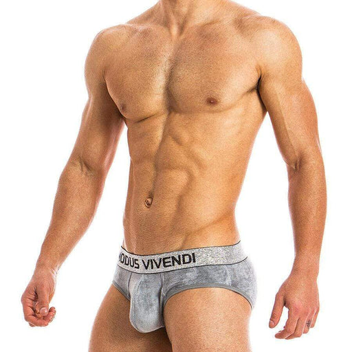 Modus Vivendi Modus Vivendi Brief X-Lux Herren Slip High Quality Velvet Grey 19814 67