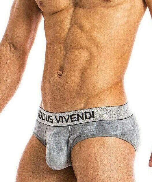 Modus Vivendi S Modus Vivendi Brief X-Lux Herren Slip High Quality Velvet Grey 19814 67