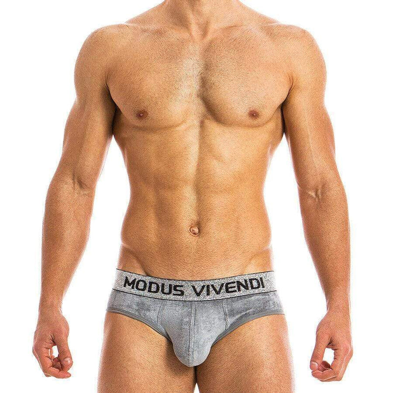 Modus Vivendi Modus Vivendi Brief X-Lux Herren Slip High Quality Velvet Grey 19814 67