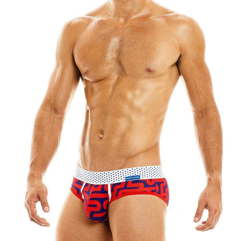Modus Vivendi Modus Vivendi Briefs Labyrinth Sexy Brief Slip Lingerie Pour Homme Red 06014 54