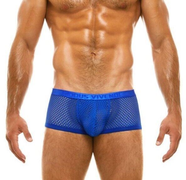 Modus Vivendi Net Trap Boxer Semi-Transparent Blue Boxer 06121 49 - SexyMenUnderwear.com