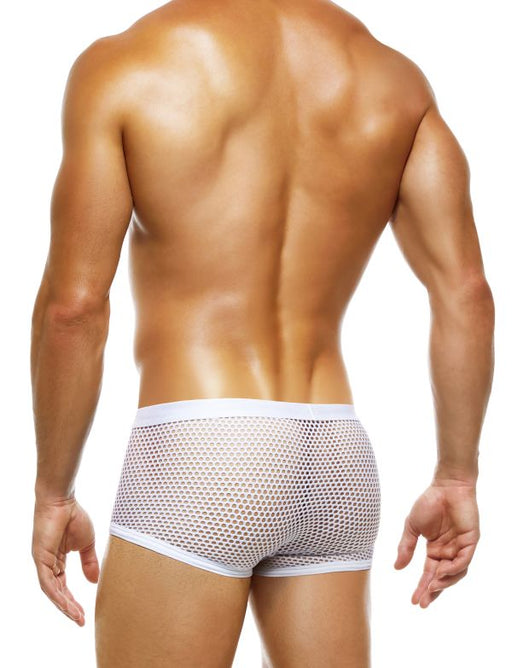 Modus Vivendi Net Trap Boxer Semi-Transparent Fishnet Boxer White 06121 49 - SexyMenUnderwear.com