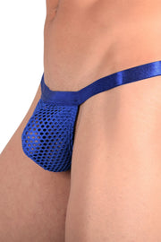 Modus Vivendi Net Trap Thong Perforated Semi-Transparent Blue 06114 49 - SexyMenUnderwear.com