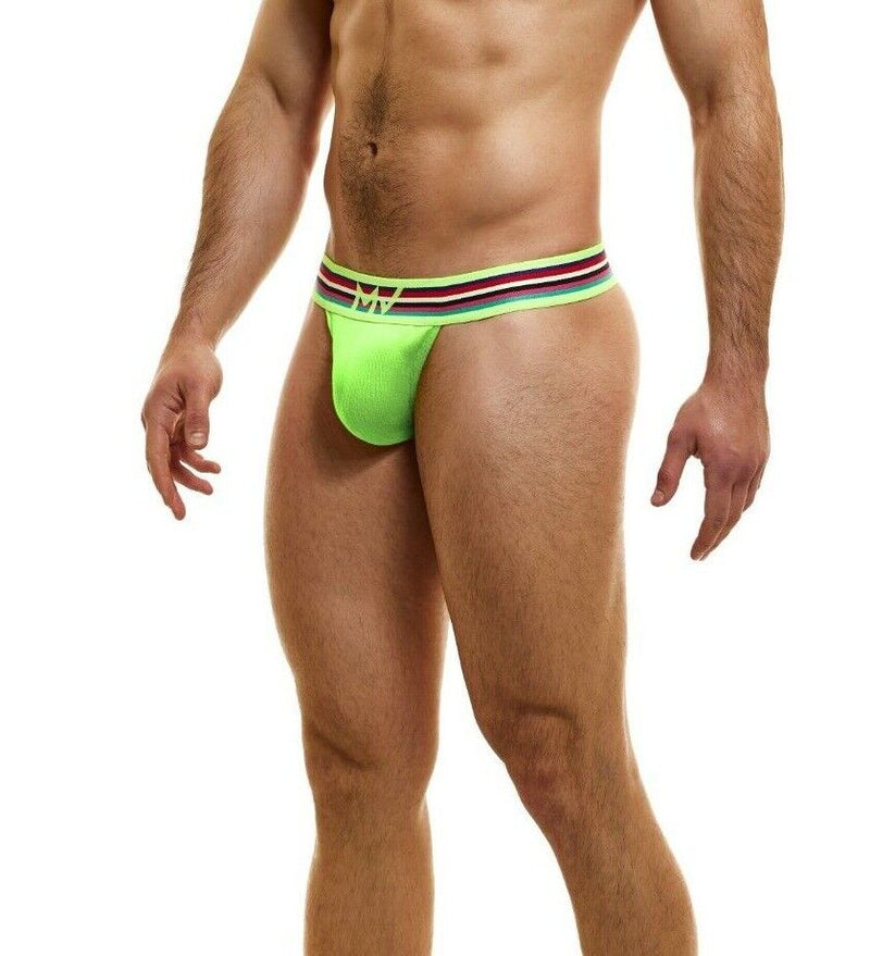 Modus Vivendi Peace Thong Low-Rise Eco Ribbed Cotton Thongs Lime 04015-1 74 - SexyMenUnderwear.com