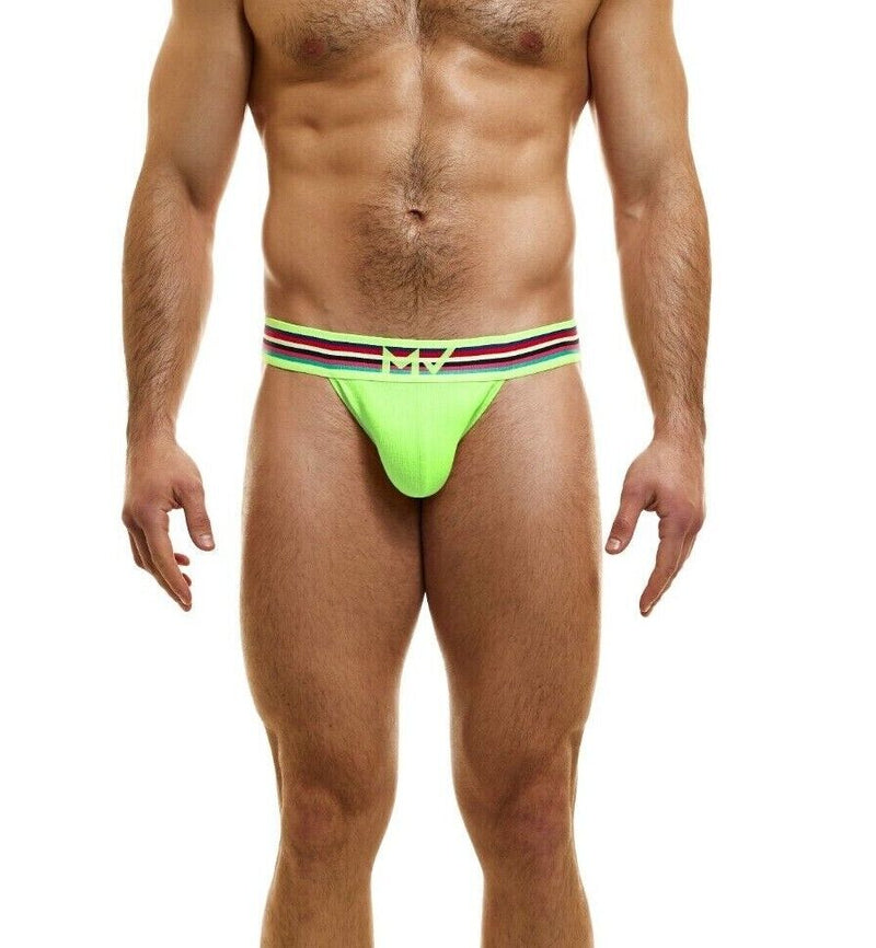 Modus Vivendi Peace Thong Low-Rise Eco Ribbed Cotton Thongs Lime 04015-1 74 - SexyMenUnderwear.com