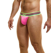 Modus Vivendi Peace Thongs Low-Rise Eco Ribbed Cotton Thong Fushia 04015 74 - SexyMenUnderwear.com