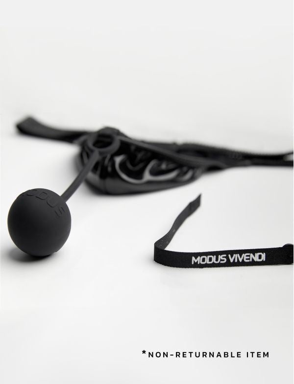 Modus Vivendi Pleasure Thong Roomy Pouch Mat Rubber Blue Thongs 22222 - SexyMenUnderwear.com