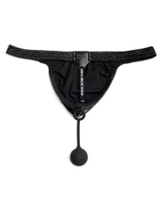 Modus Vivendi Pleasure Thong Roomy Pouch Mat Rubber Blue Thongs 22222 - SexyMenUnderwear.com