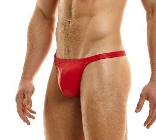 Modus Vivendi Pleasure Thong Roomy Pouch Mat Rubber Red Thongs 22222 - SexyMenUnderwear.com