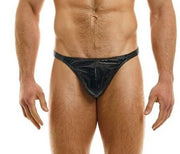 Modus Vivendi Pleasure Thong Roomy Pouch Mat Rubber Thong Vinyl 22222 - SexyMenUnderwear.com