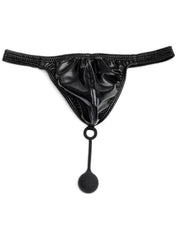Modus Vivendi Pleasure Thong Roomy Pouch Mat Rubber Yellow Thongs 22222 - SexyMenUnderwear.com