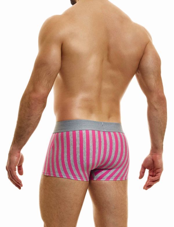 Modus Vivendi Retro Boxer Exclusive Eco-friendly Cotton Fushia Striped 24223 40 - SexyMenUnderwear.com
