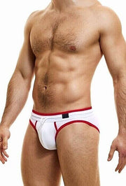 Modus Vivendi Retro Low-Cut Brief Internal Drawstring White 14317 - SexyMenUnderwear.com