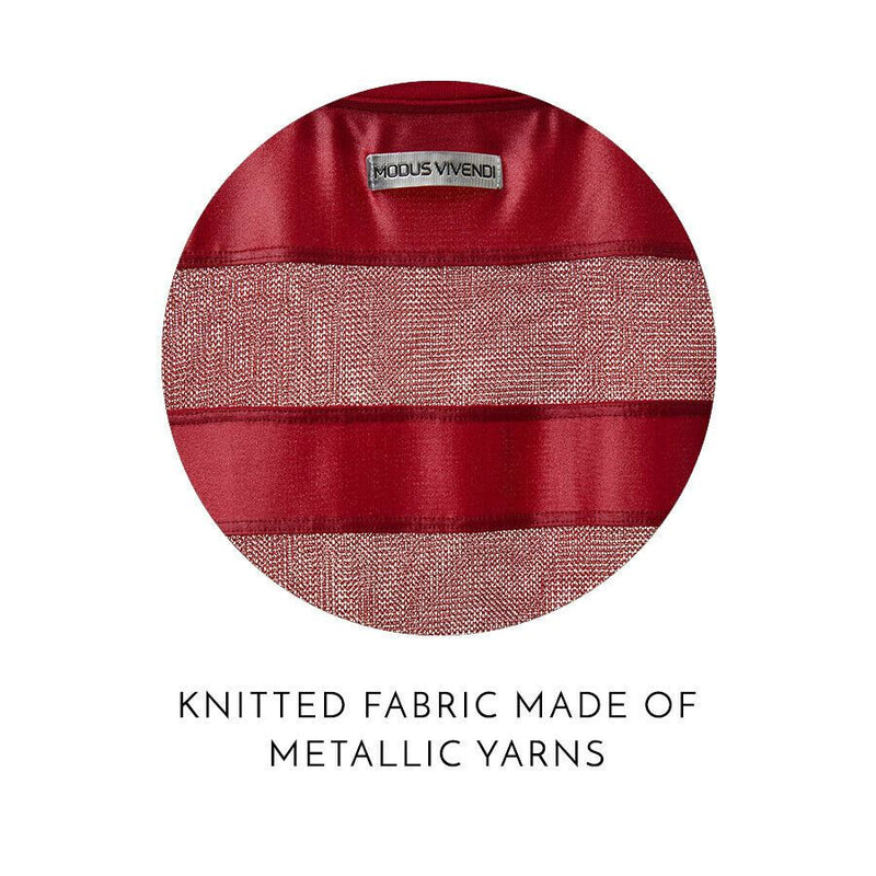 Modus Vivendi Shirt Luxury Metallic Yarns Knit T-Shirt Armor Red 01041 53 - SexyMenUnderwear.com