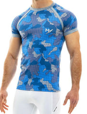Modus Vivendi Shirt Trapped Camo Muscle T-Shirt Camouflage Blue 11041 21 - SexyMenUnderwear.com