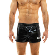 Modus Vivendi Short Viral Vinyl Glossy & Shiny Shorts Lavish Black 08061 36 - SexyMenUnderwear.com