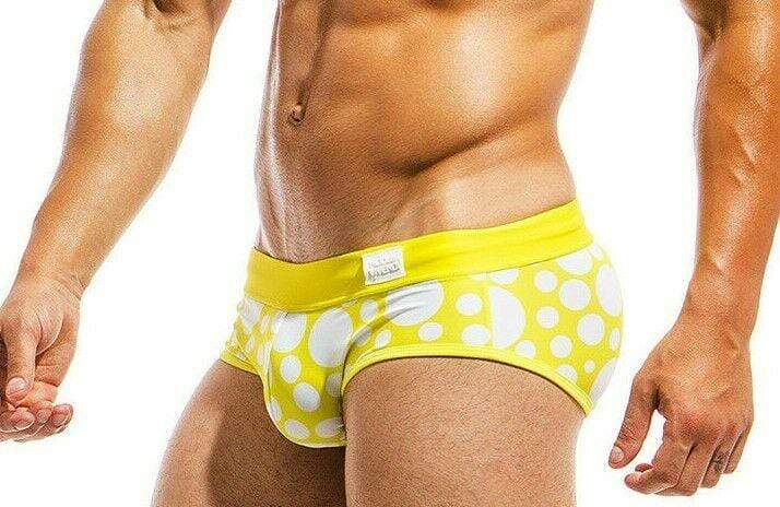 Modus Vivendi Swimwear Polka dot Swim Brief Swimsuit Yellow Ks1812 19 - SexyMenUnderwear.com