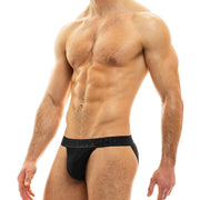 Modus Vivendi Tanga-Brief Glam Sparkle Lurex Spandex Yarns Briefs Black 10013 34 - SexyMenUnderwear.com
