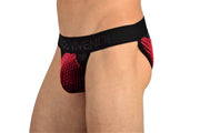 Modus Vivendi Tanga Brief Mesh Tiffany's Velvet Briefs Red Wine 12013 29 - SexyMenUnderwear.com