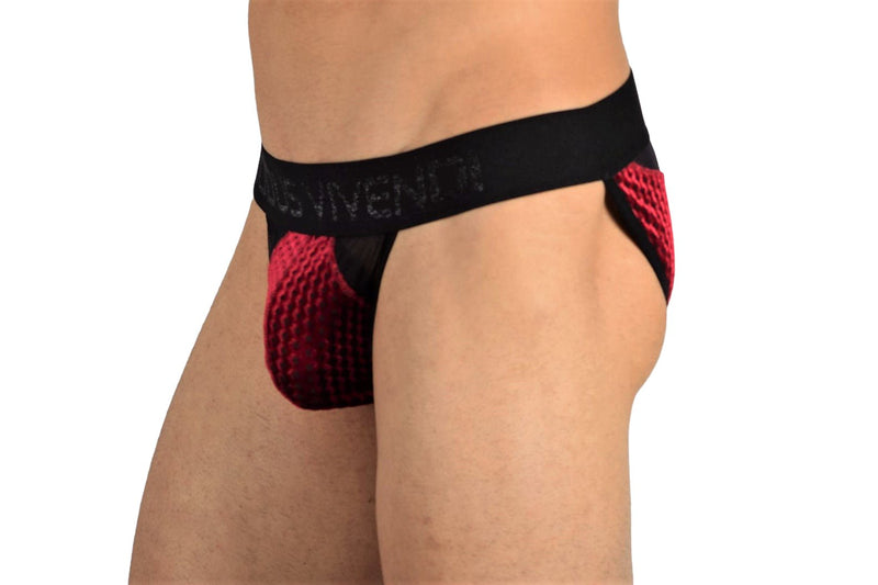 Modus Vivendi Tanga Brief Mesh Tiffany's Velvet Briefs Red Wine 12013 29 - SexyMenUnderwear.com