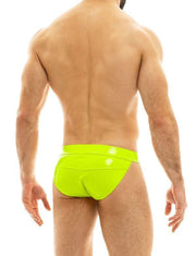 Modus Vivendi Tanga Brief Viral Vinyl Tight Fit Yellow Neon 08012 - SexyMenUnderwear.com