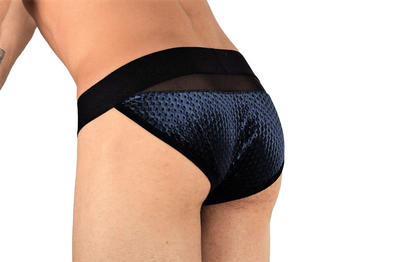 Modus Vivendi Tanga Briefs Mesh Tiffany's Velvet Brief Blue 12013 29 - SexyMenUnderwear.com