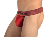 Modus Vivendi Thong Exclusive Soft Velvet T-String Red 22216 21B - SexyMenUnderwear.com