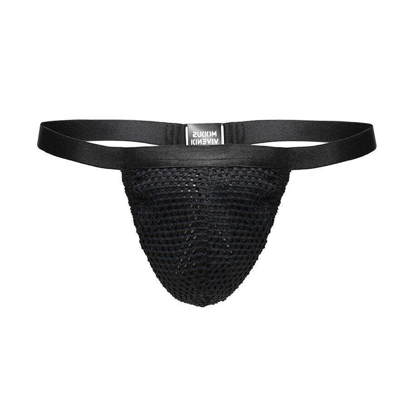 Modus Vivendi Thong Net Trap Mesh SemiTransparent Perforated Black 06114 49 - SexyMenUnderwear.com
