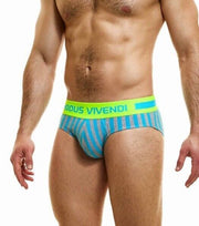 Modus Vivendi X-Retro Briefs Exclusive Ecofriendly Cotton Fabric Aqua 24220 - SexyMenUnderwear.com