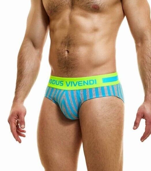 Modus Vivendi X-Retro Briefs Exclusive Ecofriendly Cotton Fabric Aqua 24220 - SexyMenUnderwear.com