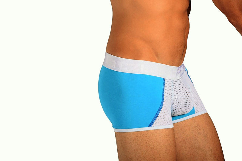Otzi Boxer Trunk Turquoise/White OTG020 MX2 - SexyMenUnderwear.com
