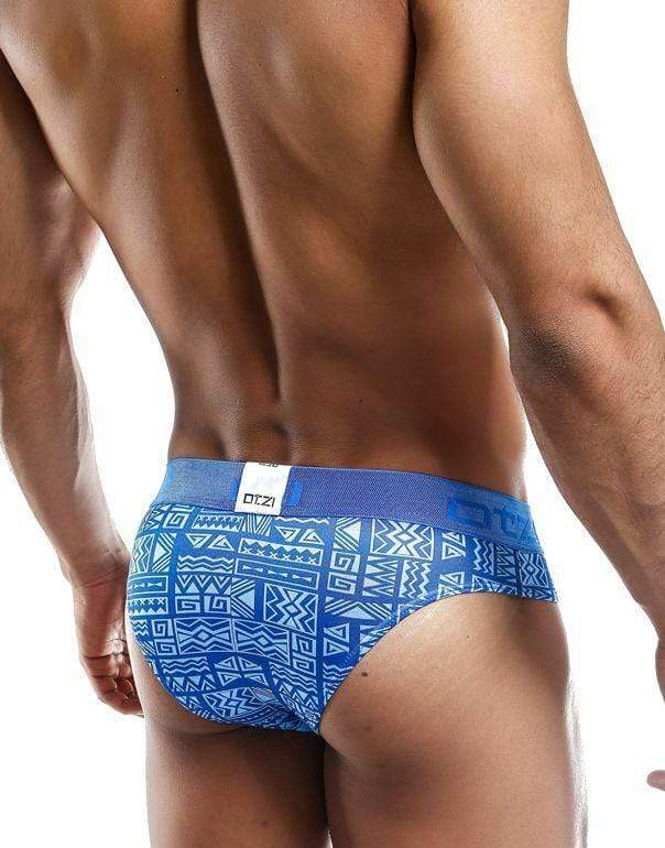 XL OTZI Brief Bikini Brazilian Cut Slip Aztec Blue OTI015 MX2