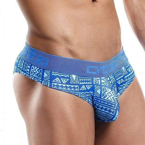 XL OTZI Brief Bikini Brazilian Cut Slip Aztec Blue OTI015 MX2