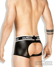 Outtox By Maskulo -Boxer W/Open Back Rear White TR140-90 7 - SexyMenUnderwear.com
