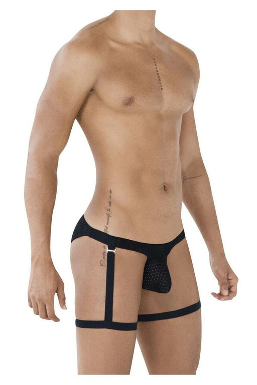 PIKANTE Seductive Brief With Extra Straps Silky Stretchy Briefs Black 0499 2 - SexyMenUnderwear.com