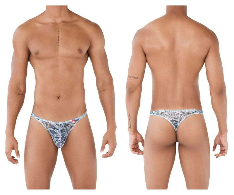 PIKANTE Tribal Thong Contour Pouch Smooth Stretchy Microfiber Thongs 0502 4 - SexyMenUnderwear.com