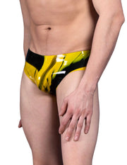 Polymorphe Rubber Brief Underwear Pure Latex Briefs Fetish Yellow UN-015AM 4 - SexyMenUnderwear.com
