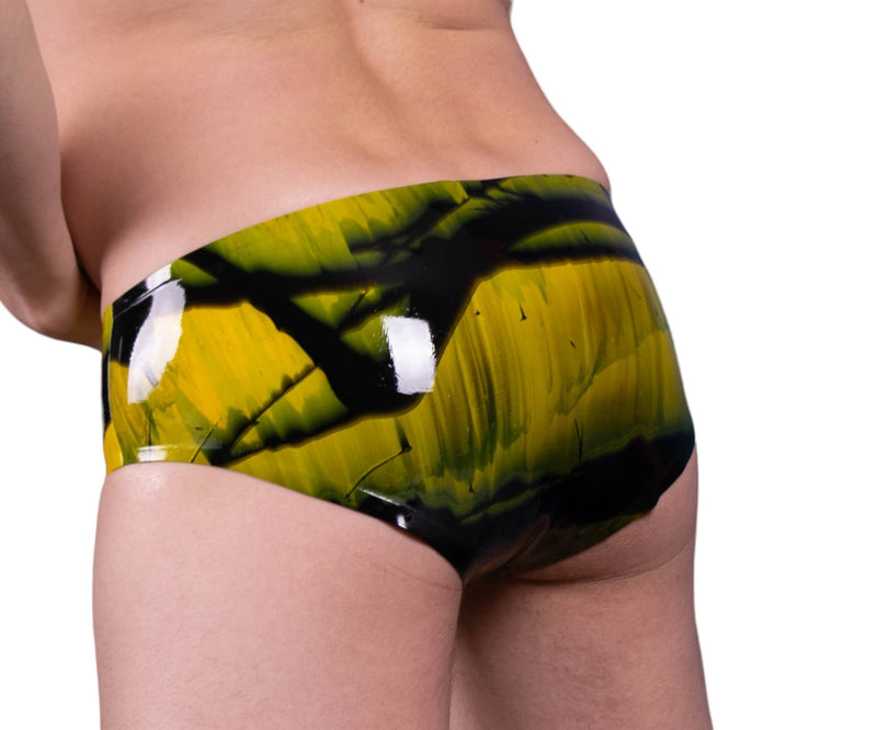 Polymorphe Rubber Brief Underwear Pure Latex Briefs Fetish Yellow UN-015AM 4 - SexyMenUnderwear.com