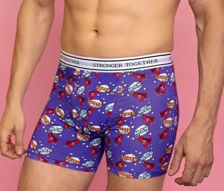 POP Collection ’STRONGER TOGETHER’ Fashion Long Bamboo Boxer Purple 2 - SexyMenUnderwear.com