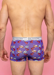POP Short Boxer Collection ’STRONGER TOGETHER’ Fashion Boxer Purple 1 - SexyMenUnderwear.com