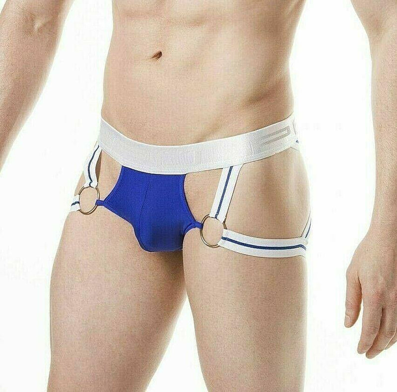 PPU Jockstrap Combo O'Ring Unique Sexy Jock MicroFiber Blue 1809 MX3 - SexyMenUnderwear.com