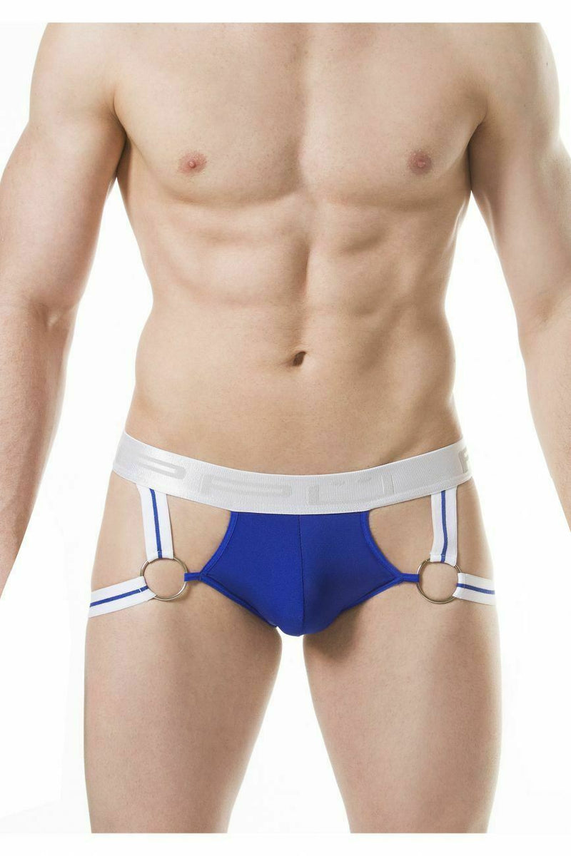 PPU Jockstrap Combo O'Ring Unique Sexy Jock MicroFiber Blue 1809 MX3 - SexyMenUnderwear.com