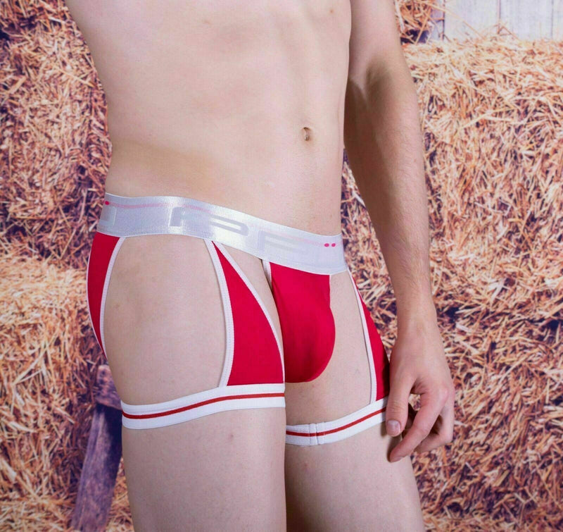 PPU Multi Brief Jockstrap Combo Unique Sexy Men's Lingerie RED 1806 MX1 - SexyMenUnderwear.com