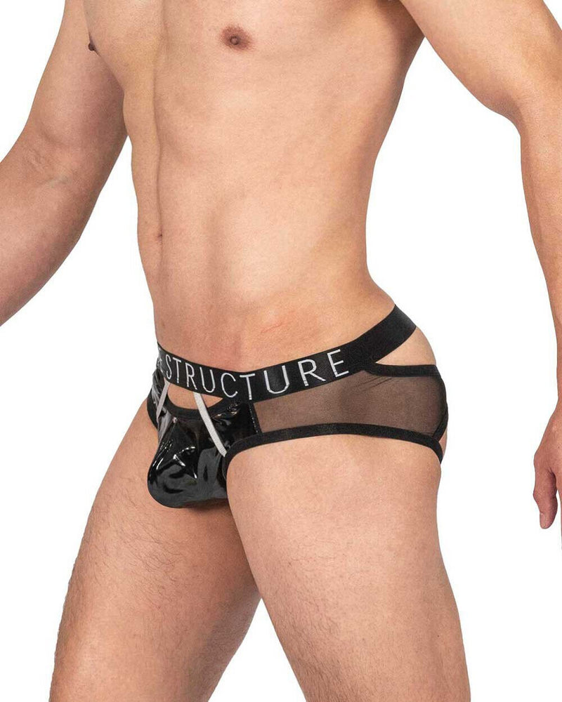 PRIVATE STRUCTURE Alpha Low Harness Mini - Briefs Shades Of Shiny Black 4416 1081