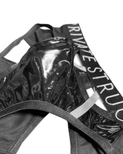 PRIVATE STRUCTURE Alpha Low Harness Mini-Briefs Shades Of Shiny Black 4416 - SexyMenUnderwear.com