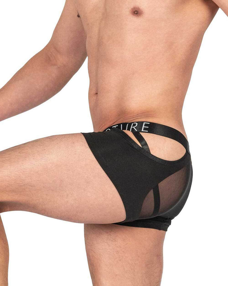 PRIVATE STRUCTURE Alpha Low Waist Mesh Built-In Jockstrap Black 4420 - SexyMenUnderwear.com