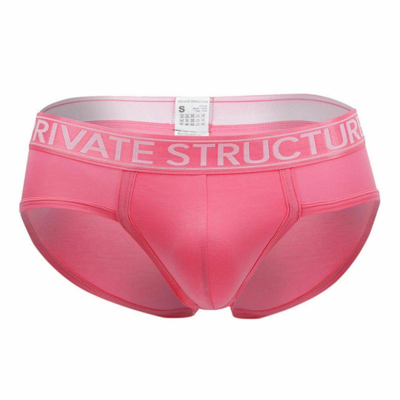 Private Structure Bamboo Sports Brief Platinum Low Rise Sexy Pink Blush 3748 43 - SexyMenUnderwear.com
