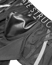 PRIVATE STRUCTURE Boxer Alpha Low Waist Harness Trunk Shades Of Black 4415 - SexyMenUnderwear.com