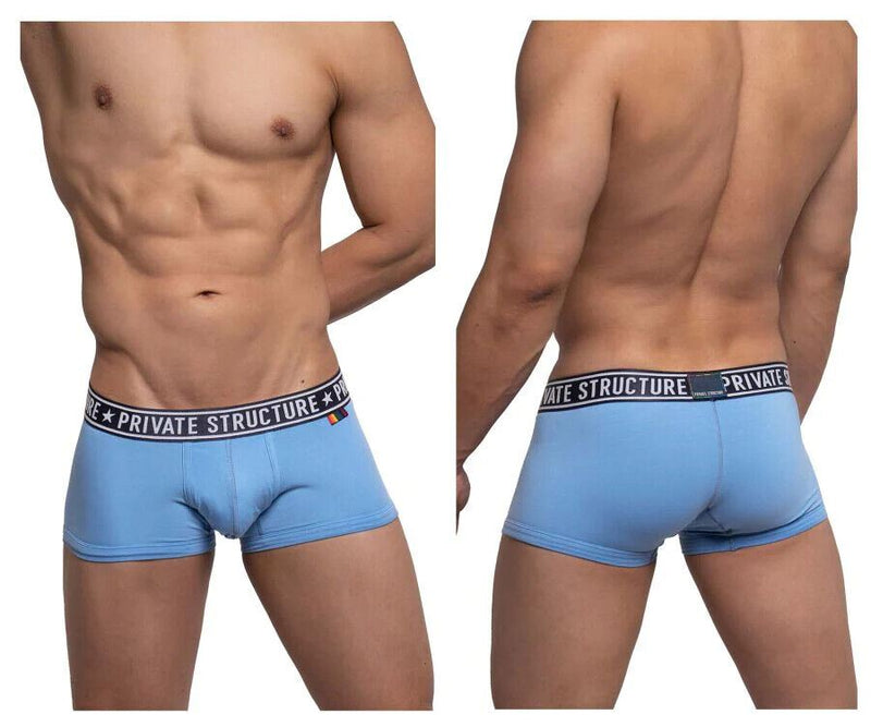 Private Structure Boxer Trunk Gay Pride Cotton Undies Boy Blue 4020 17A